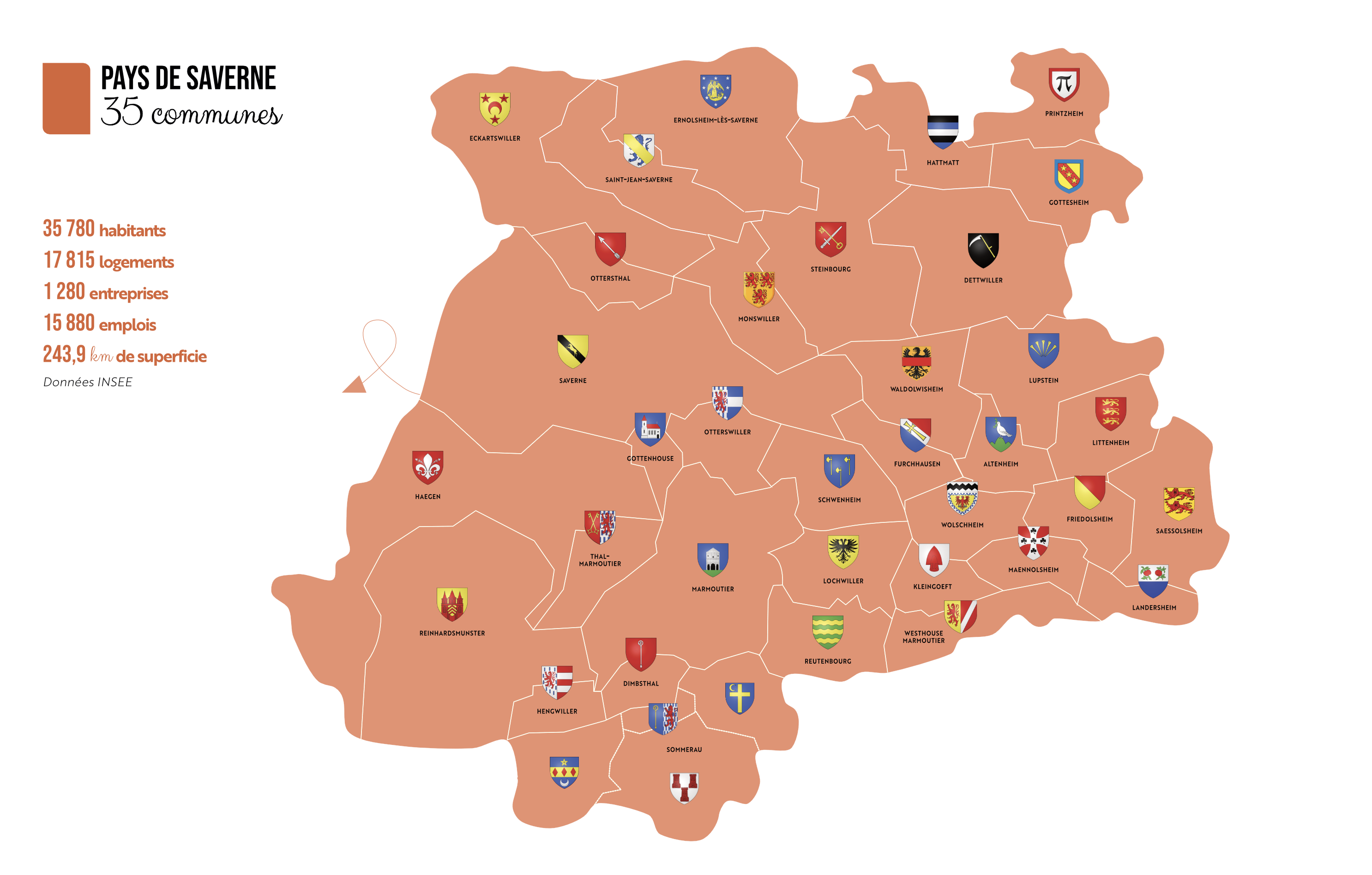 Carte du territoire du Pays de Saverne